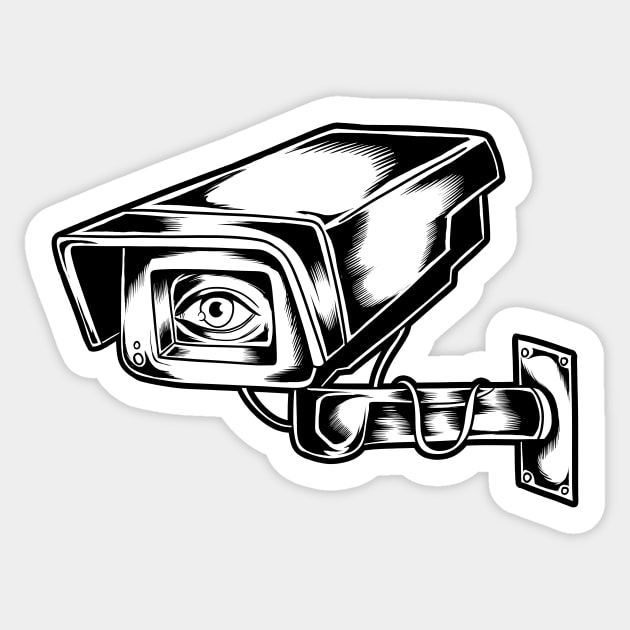 Security Camera Tattoo Sticker by Kranx Design